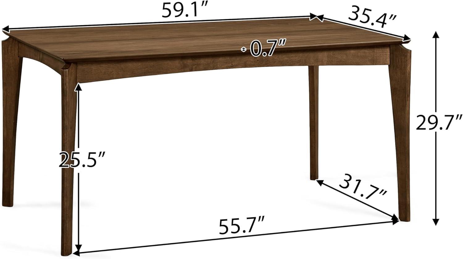 image:imageChristopher Knight Home Luci Modern Dining Table Set for 6 Kitchen Table with Dining Chairs Set of 6 Solid Wood Dining Room Table Set for 6 BeigeWalnutBeigewalnut