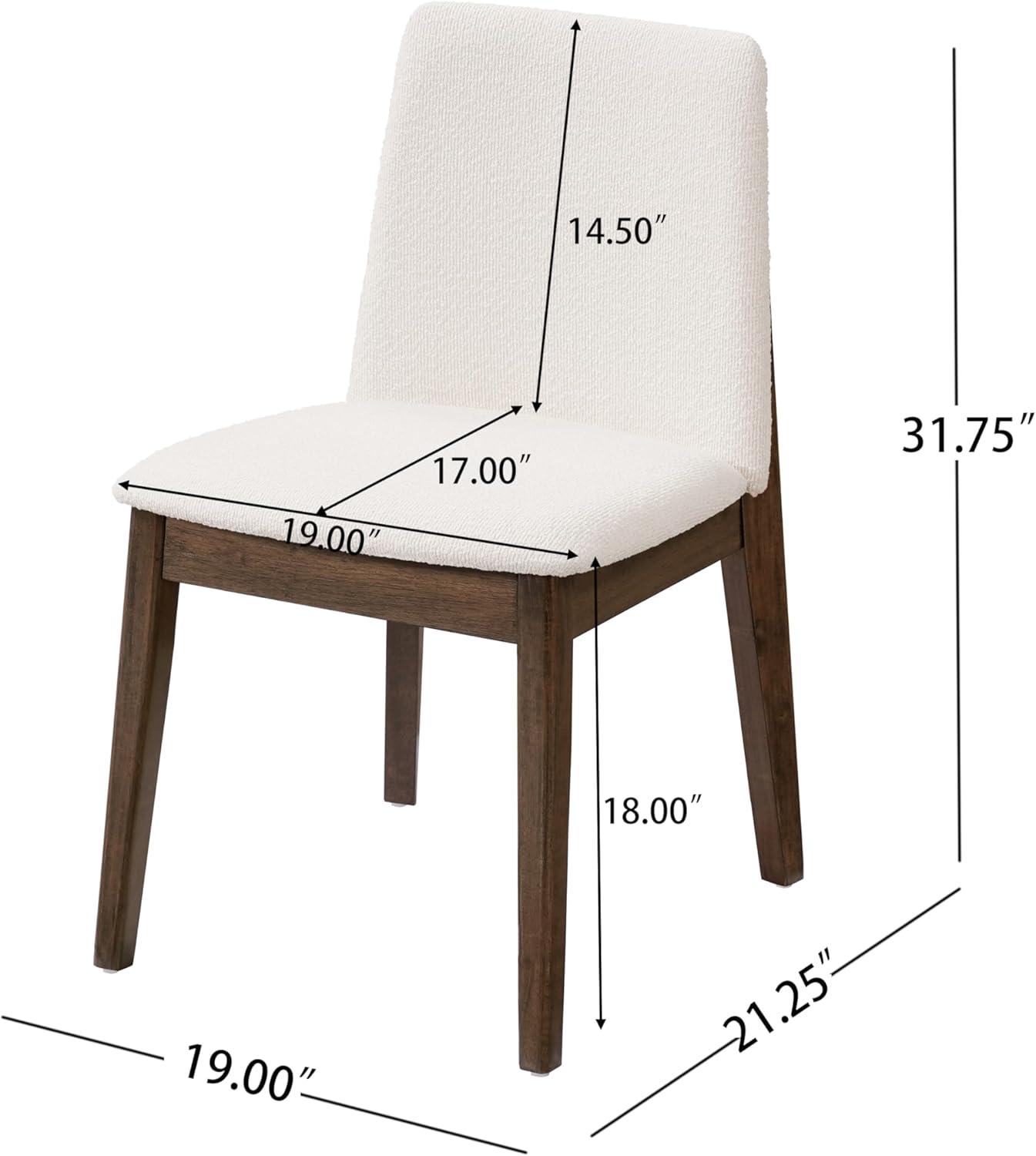 image:imageChristopher Knight Home Luci Modern Dining Table Set for 6 Kitchen Table with Dining Chairs Set of 6 Solid Wood Dining Room Table Set for 6 BeigeWalnutBeigewalnut