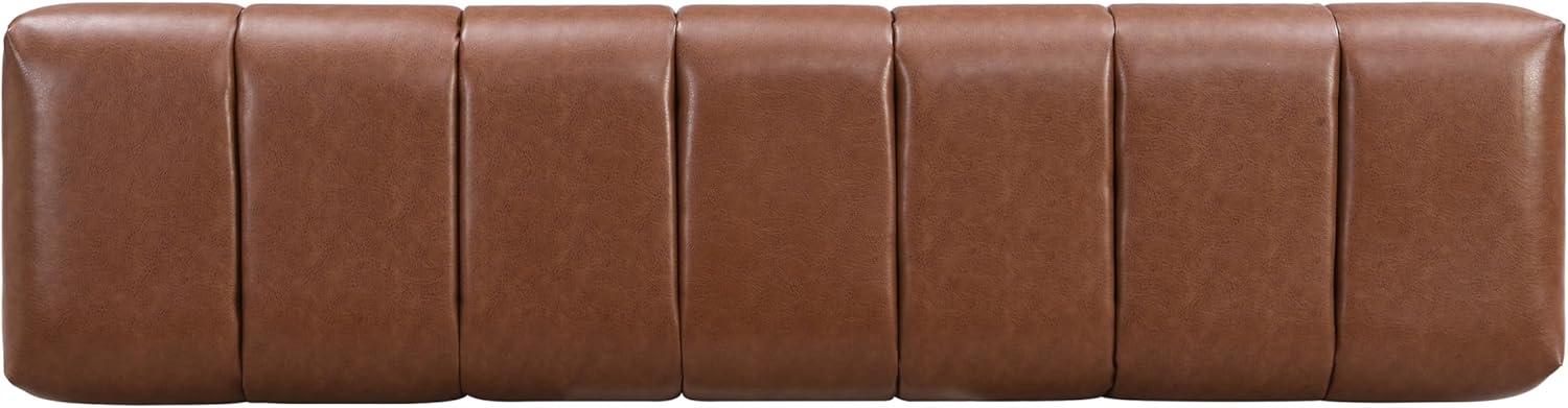 image:imageChristopher Knight Home Manila 64 Boucle Dining Bench Upholstered Ottoman Bench Rectangular Dining Seat Spacious Seating Long Footstool for Living Room Dining Room No Assembly Needed GreenBrown