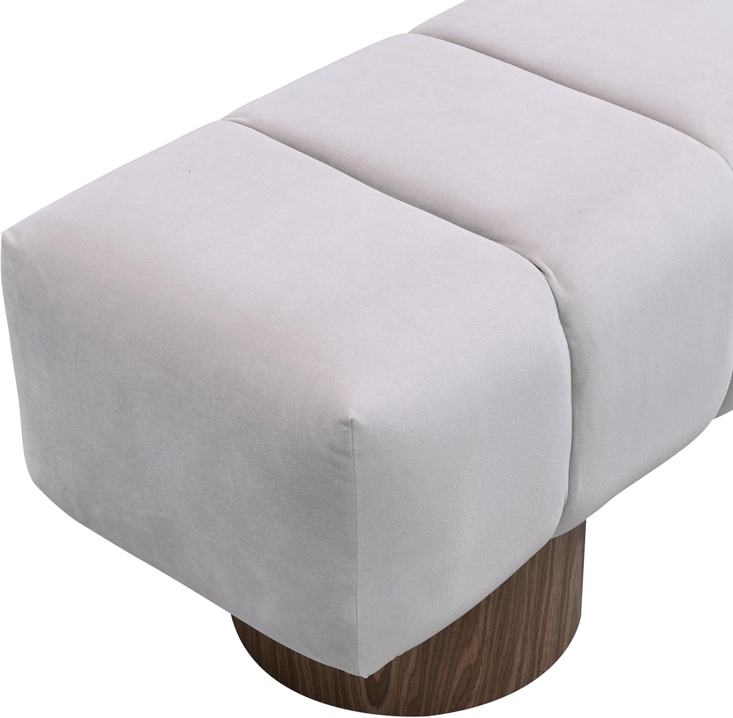 image:imageChristopher Knight Home Manila 64 Boucle Dining Bench Upholstered Ottoman Bench Rectangular Dining Seat Spacious Seating Long Footstool for Living Room Dining Room No Assembly Needed GreenLight Gray