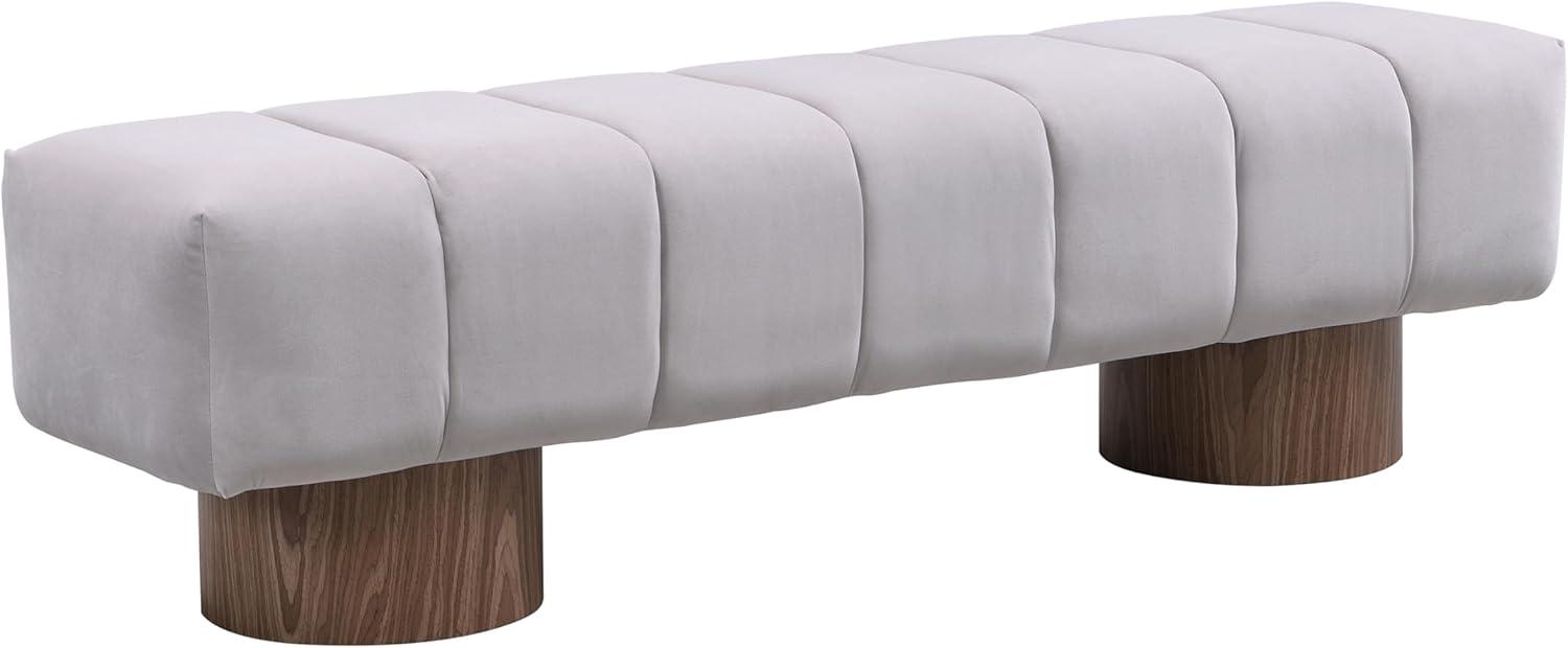 image:imageChristopher Knight Home Manila 64 Boucle Dining Bench Upholstered Ottoman Bench Rectangular Dining Seat Spacious Seating Long Footstool for Living Room Dining Room No Assembly Needed GreenLight Gray