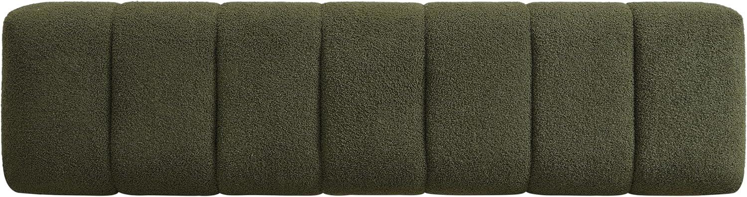 image:imageChristopher Knight Home Manila 64 Boucle Dining Bench Upholstered Ottoman Bench Rectangular Dining Seat Spacious Seating Long Footstool for Living Room Dining Room No Assembly Needed GreenGreen