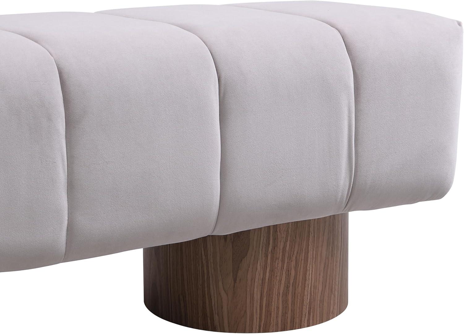 image:imageChristopher Knight Home Manila 64 Boucle Dining Bench Upholstered Ottoman Bench Rectangular Dining Seat Spacious Seating Long Footstool for Living Room Dining Room No Assembly Needed GreenLight Gray