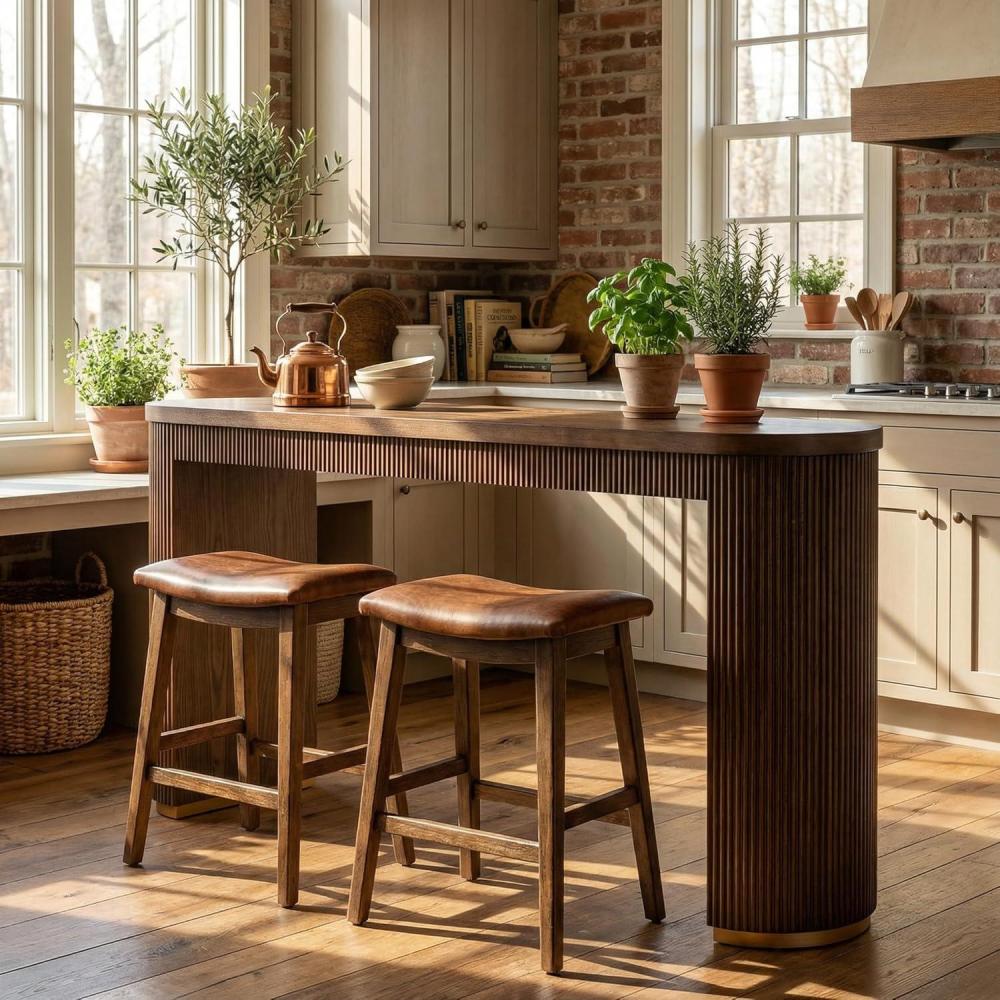 image:imageChristopher Knight Home Dory 64 Long Oval Kitchen Bar Table for Home KitchenDining Room Sturdy Wooden Counter Height Pub Table with Double Pedestal Base Modern Console Table WalnutWalnut