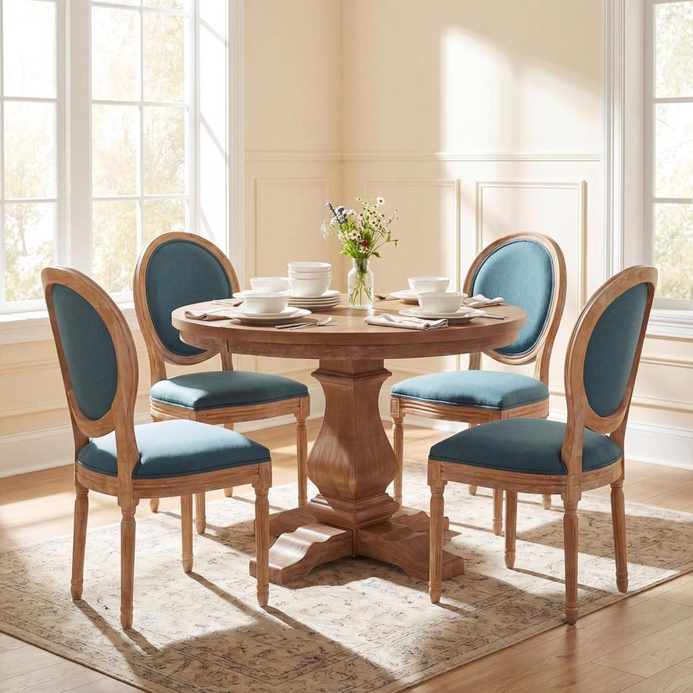 image:imageChristopher Knight Home Logy Extendable Dining Table Set for 4 Expandable Kitchen Table and Dining Chairs Set of 4 Rubberwood Dining Room Table Set for 4 Dark GrayNaturalTealnatural