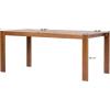 Christopher Knight Home Balew Patio Acacia Wood Dining Table, Indoor and Outdoor Dining Room Table for 6-8 Persons, Rectangular Dining Table for Backyard/Garden, Teak