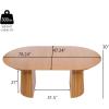 Christopher Knight Home Bami 47″-78″ Extendable Dining Room Table for 4-8 People, Oval Wooden Expandable Kitchen Table with Pedestal Base, Vintage Dinner Table for Dining Room/Kitchen, Brown(Natural)