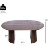 Christopher Knight Home Bami 47″-78″ Extendable Dining Room Table for 4-8 People, Oval Wooden Expandable Kitchen Table with Pedestal Base, Vintage Dinner Table for Dining Room/Kitchen, Brown(Brown)