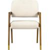 Christopher Knight Home Colin Upholstered Dining Chairs Set of 2, Modern Kitchen Side Chair, Rubberwood Dining Room Chair, Extra Seat for Living Room, Walnut+Beige(Walnut+beige)