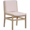 Christopher Knight Home Dash Rubber Wood Dining Chairs Set of 4, Modern Upholstered Dining Chairs, Armless Kitchen Chairs, Dining Room Living Room Accent Chair for Extra Seat, Light Natural+Beige(Light Natural+beige)