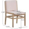Christopher Knight Home Dash Rubber Wood Dining Chairs Set of 4, Modern Upholstered Dining Chairs, Armless Kitchen Chairs, Dining Room Living Room Accent Chair for Extra Seat, Light Natural+Beige(Light Natural+beige)
