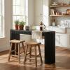 Christopher Knight Home Dory 64” Long Oval Kitchen Bar Table for Home Kitchen/Dining Room, Sturdy Wooden Counter Height Pub Table with Double Pedestal Base, Modern Console Table, Walnut(Black)