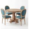 Christopher Knight Home Logy Extendable Dining Table Set for 4, Expandable Kitchen Table and Dining Chairs Set of 4, Rubberwood Dining Room Table Set for 4, Dark Gray+Natural(Teal+natural)