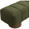 Christopher Knight Home Manila 64″ Boucle Dining Bench, Upholstered Ottoman Bench, Rectangular Dining Seat, Spacious Seating, Long Footstool for Living Room Dining Room, No Assembly Needed, Green(Green N)