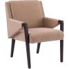 Christopher Knight Home Mary 5 Piece Dining Table Set for 4, Wooden Dining Set with Pedestal Round Table and Upholstered Arm Chairs, Modern Kitchen and Dining Room Furniture, Beige+Light Ash+Natural(Light Brown+espresso+black)
