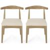 Christopher Knight Home Mika Extendable Dining Table Set for 4, Expandable Kitchen Table and Dining Chairs Set of 4, Rubberwood Dining Room Table Set for 4, Ivory+Natural(Ivory+natural)