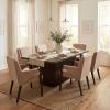 Christopher Knight Home Scout Modern Dining Table Set for 6, Rectangular Kitchen Table and Dining Chairs Set of 6, Rubberwood Dining Room Table Set for 6, Light Brown+Espresso(Light Brown+espresso)