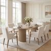 Christopher Knight Home Inmax Modern Dining Table Set for 6, Oval Kitchen Table and Dining Chairs Set of 6, Rubberwood Dining Room Table Set for 6, Light Beige+Light Ash(Light Beige+light Ash)