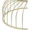 Christopher Knight Home Vevia 17″ Golden End Table, Metal Accent Table, Round Wooden Top, Nesting Designed Home Decor, Birdcage Small Coffee Tables for Living Room, Bedroom, No Assembly, Natural+Gold(Golden)