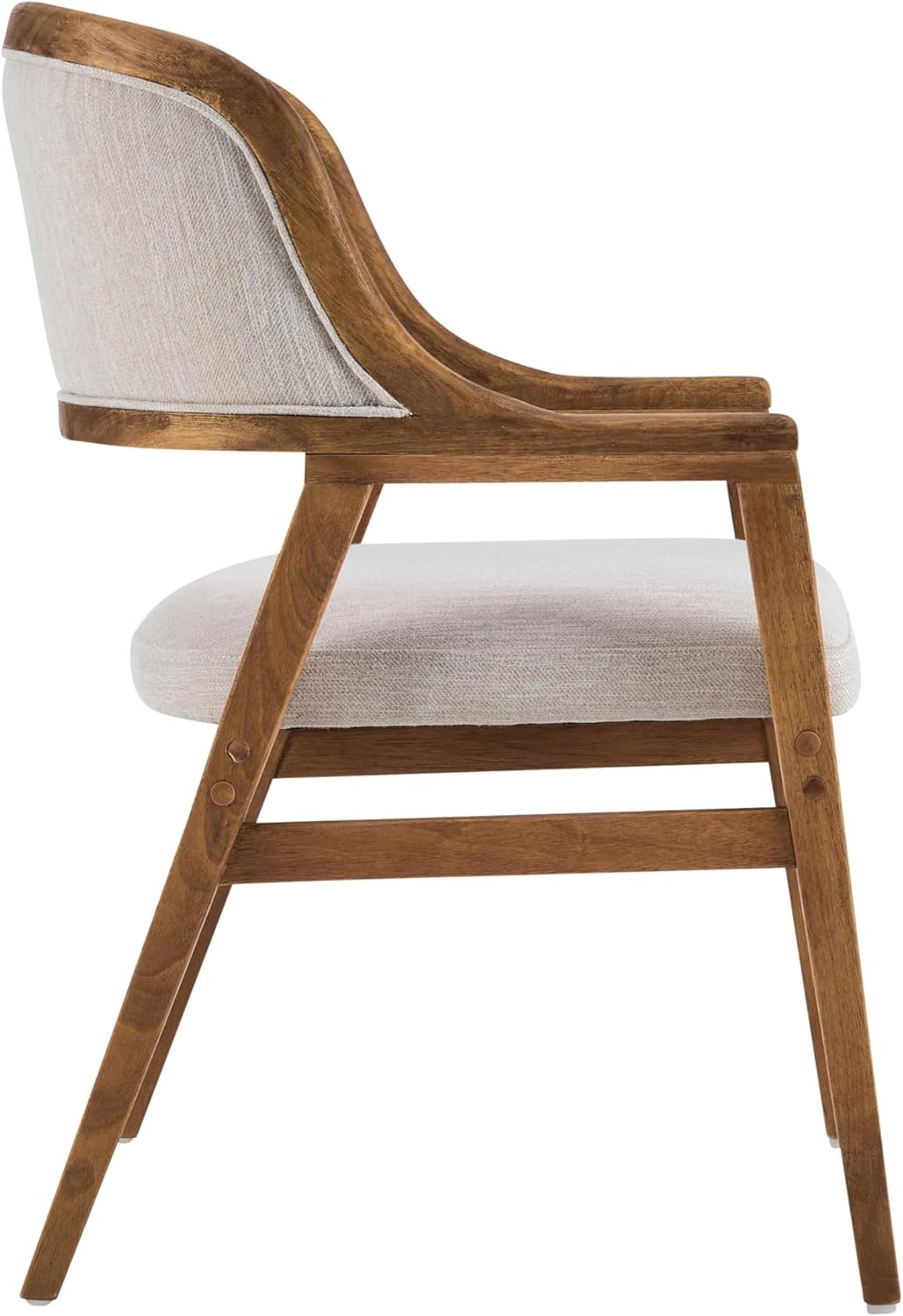 image:imageChristopher Knight Home Dolia Mid Century Modern Dining Chairs Set of 4 Dining Chair with Fabric Upholstery Wooden Kitchen Chairs with Curved Backrest Extra Seat for Dining Room Beige WalnutBeige Walnut