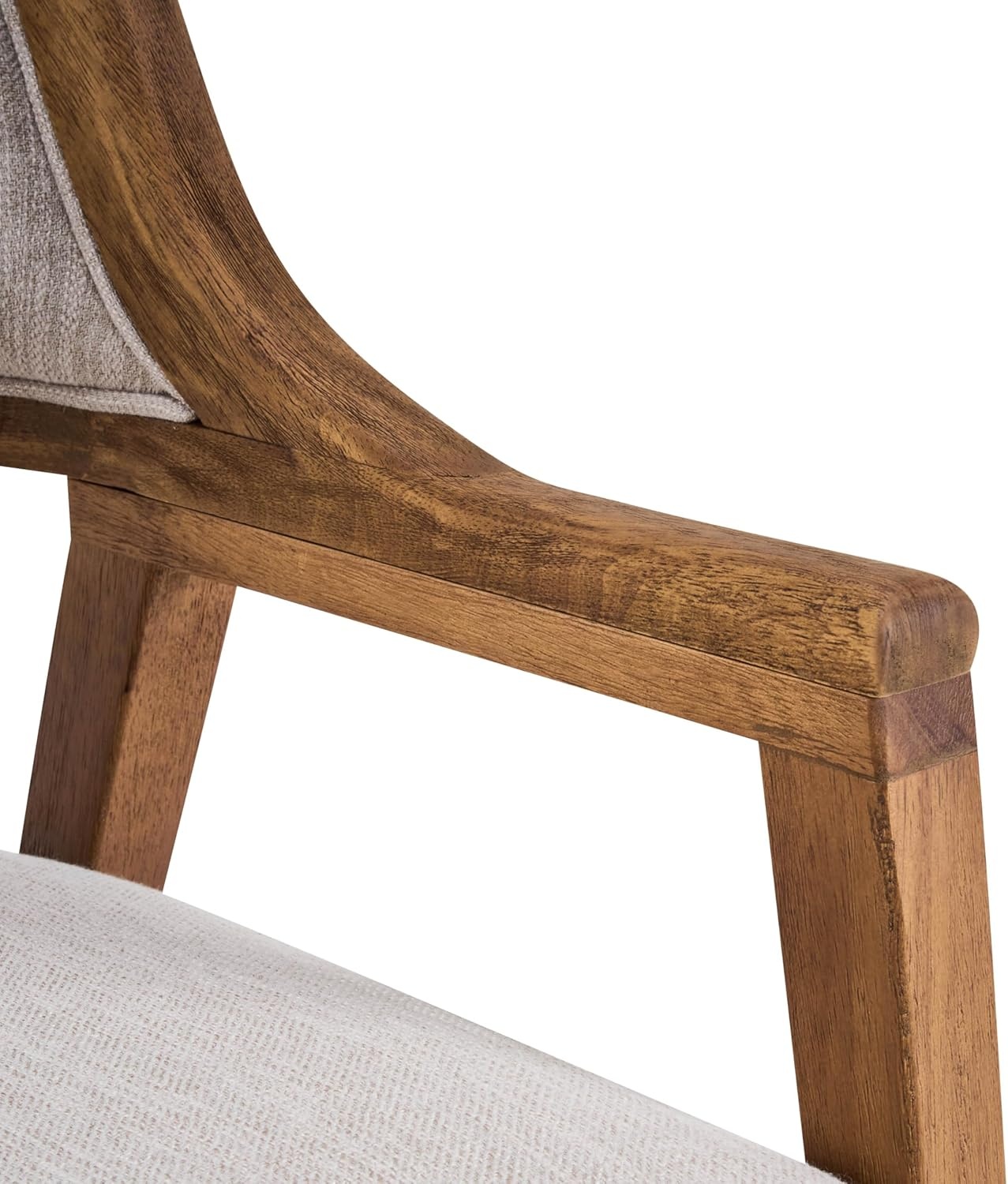 image:imageChristopher Knight Home Dolia Mid Century Modern Dining Chairs Set of 4 Dining Chair with Fabric Upholstery Wooden Kitchen Chairs with Curved Backrest Extra Seat for Dining Room Beige WalnutBeige Walnut