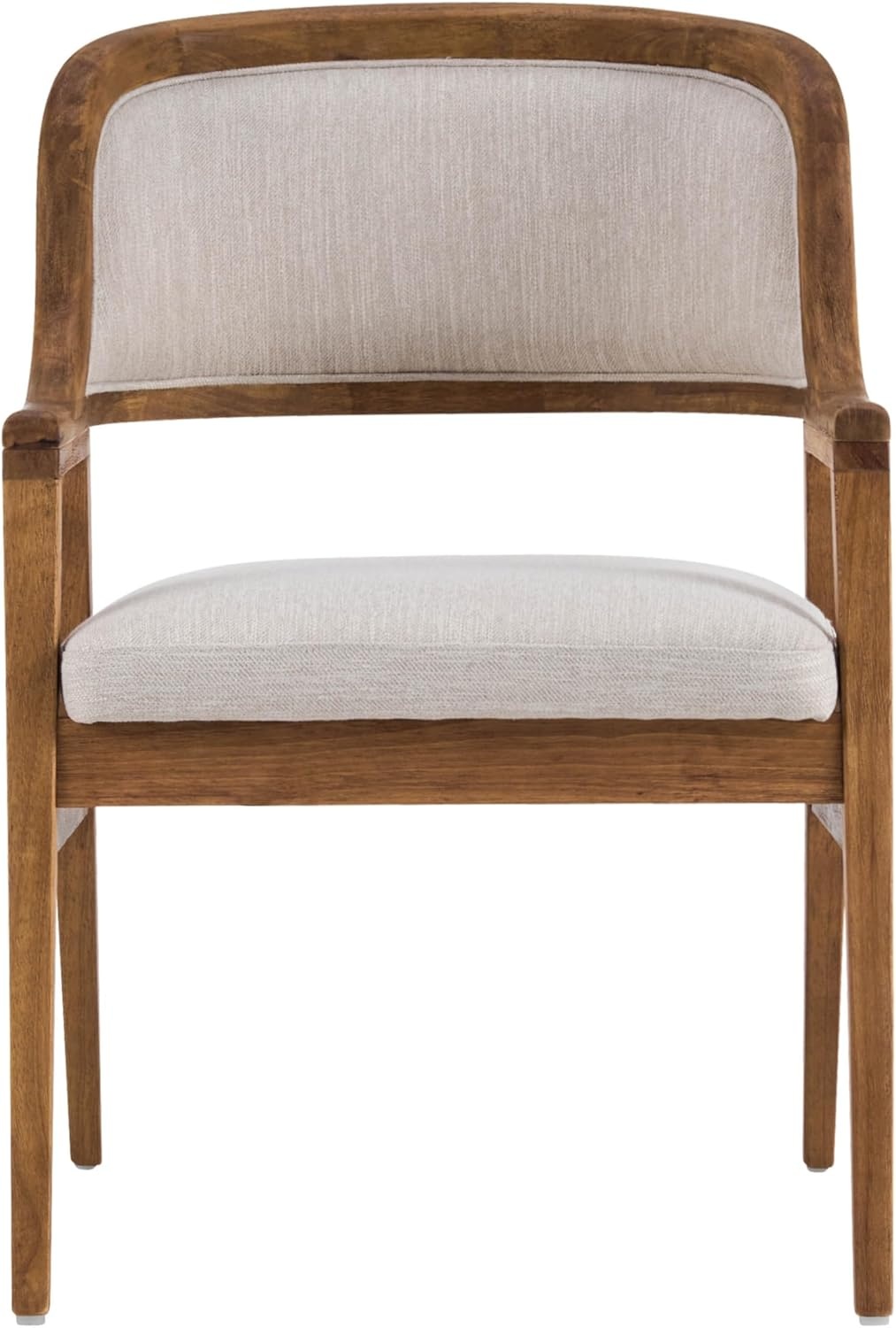 image:imageChristopher Knight Home Dolia Mid Century Modern Dining Chairs Set of 4 Dining Chair with Fabric Upholstery Wooden Kitchen Chairs with Curved Backrest Extra Seat for Dining Room Beige WalnutBeige Walnut