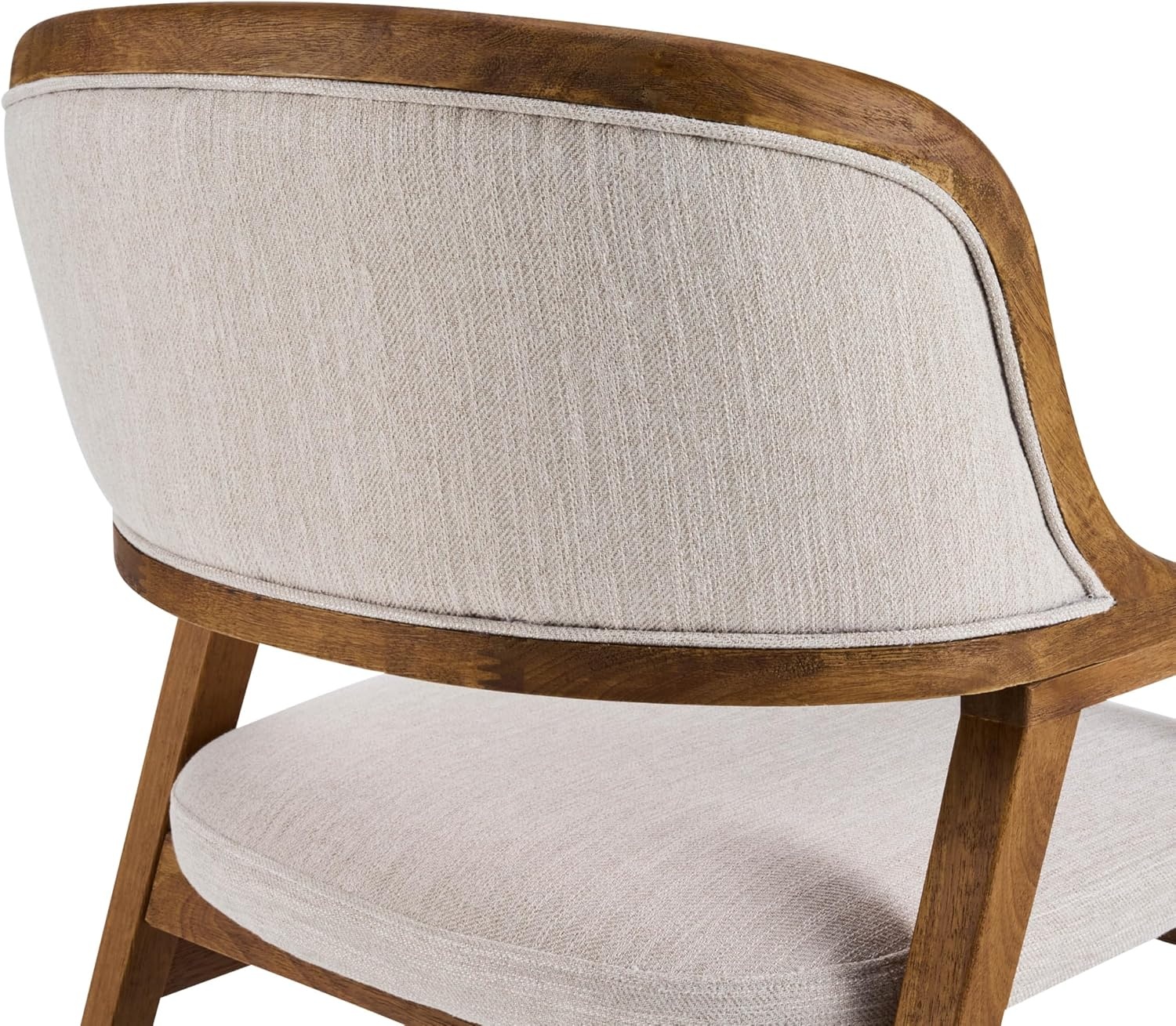 image:imageChristopher Knight Home Dolia Mid Century Modern Dining Chairs Set of 4 Dining Chair with Fabric Upholstery Wooden Kitchen Chairs with Curved Backrest Extra Seat for Dining Room Beige WalnutBeige Walnut