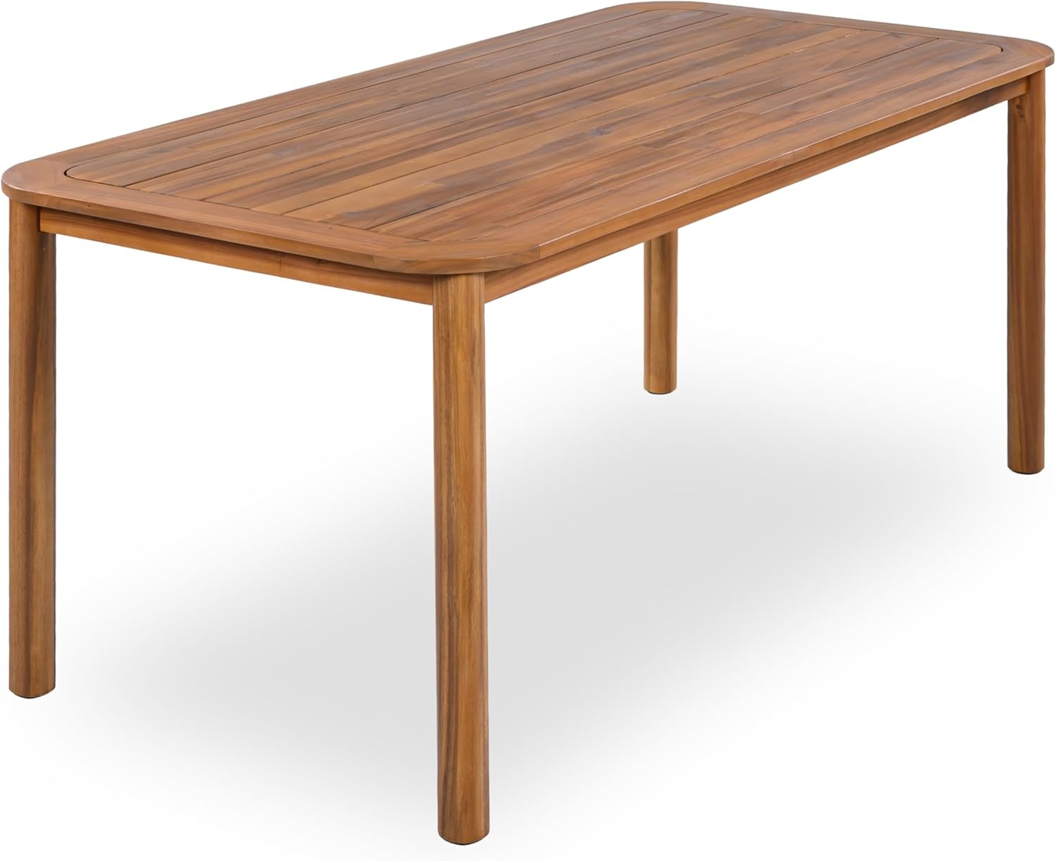 image:imageChristopher Knight Home Migas Patio Acacia Wood Dining Table Indoor and Outdoor Dining Room Table for 68 Persons Rectangular Dining Table for BackyardGarden Teak