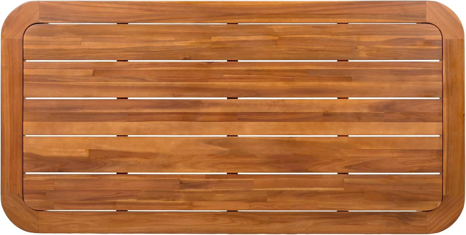 image:imageChristopher Knight Home Migas Patio Acacia Wood Dining Table Indoor and Outdoor Dining Room Table for 68 Persons Rectangular Dining Table for BackyardGarden Teak