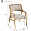 Christopher Knight Home Dolia Mid Century Modern Dining Chairs Set of 4, Dining Chair with Fabric Upholstery, Wooden Kitchen Chairs with Curved Backrest, Extra Seat for Dining Room, Beige + Walnut(Beige + Natural)