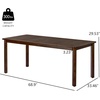 Christopher Knight Home Fenton Wooden Rectangular Outdoor Dining Table, 68.9 Inch Acacia Wood Patio Dining Table for 6, Slatted Wooden Dining Furniture for Kitchen Office Conference Room, Dark Brown(Dark Brown)