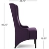 Christopher Knight Home Micua Luxury Upholstered Dining Chair with Floral Fabric Accent, Dining Room Chair with High Wingback, Comfy Living Room Chair and Birch Wood Legs, Extra Seating, Beige + Black(Plum)