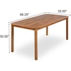 Christopher Knight Home Migas Patio Acacia Wood Dining Table, Indoor and Outdoor Dining Room Table for 6-8 Persons, Rectangular Dining Table for Backyard/Garden, Teak