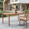 Christopher Knight Home Migas Patio Acacia Wood Dining Table, Indoor and Outdoor Dining Room Table for 6-8 Persons, Rectangular Dining Table for Backyard/Garden, Teak