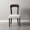 Christopher Knight Home Set of 2 Nickle Mid-Century Modern Fabric Upholstered Dining Chairs, Rubberwood Kitchen Side Chair, Living Room Accent Armless Chair with Soft Padded Seat, Dark Brown+Grey(Dark Brown+grey)