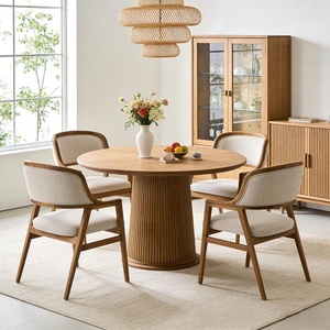 Christopher Knight Home Dolia Mid Century Modern Dining Chairs Set of 4, Dining Chair with Fabric Upholstery, Wooden Kitchen Chairs with Curved Backrest, Extra Seat for Dining Room, Beige + Walnut(Beige + Walnut)