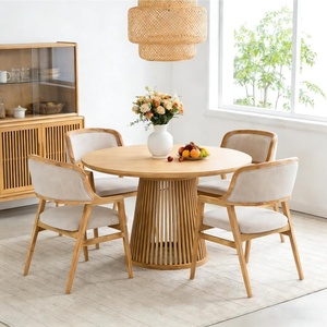 Christopher Knight Home Dolia Mid Century Modern Dining Chairs Set of 4, Dining Chair with Fabric Upholstery, Wooden Kitchen Chairs with Curved Backrest, Extra Seat for Dining Room, Beige + Walnut(Beige + Natural)