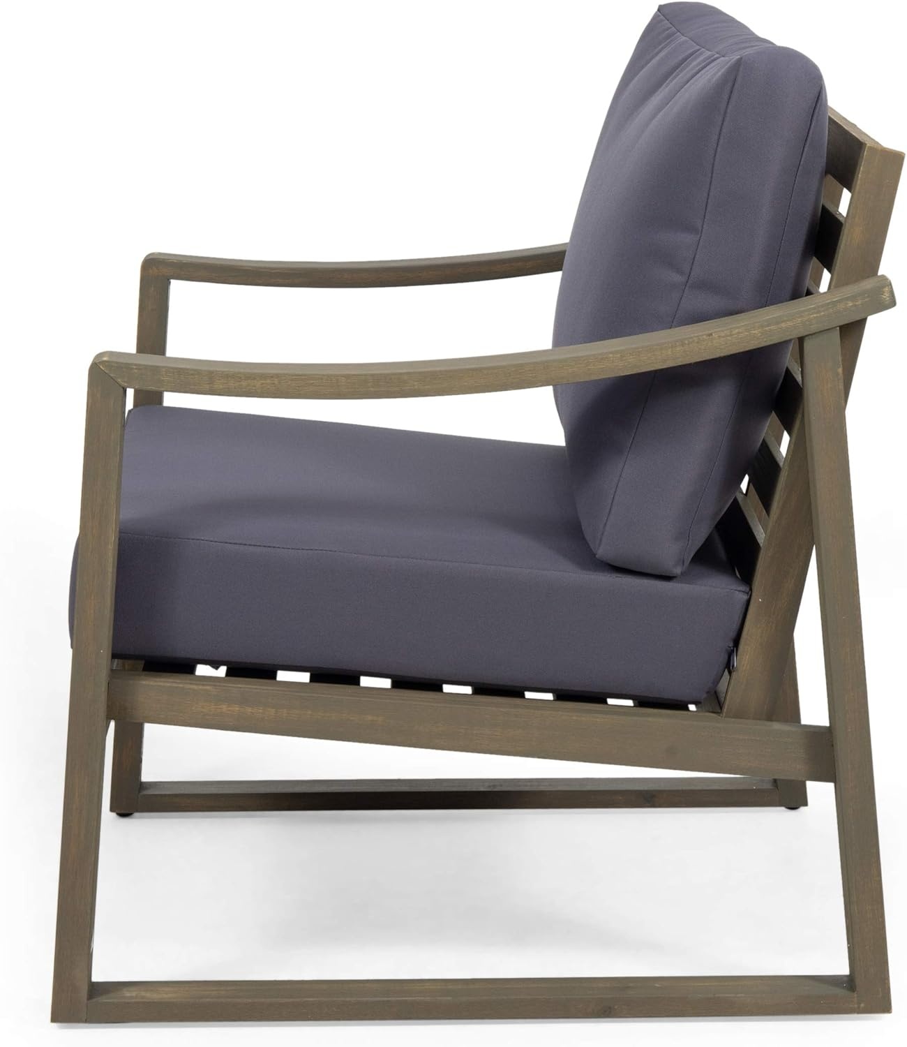 image:imageChristopher Knight Home Adolph Outdoor Acacia Wood Club Chairs with Water Resistant Cushions Teak and BeigeGray and Dark Gray