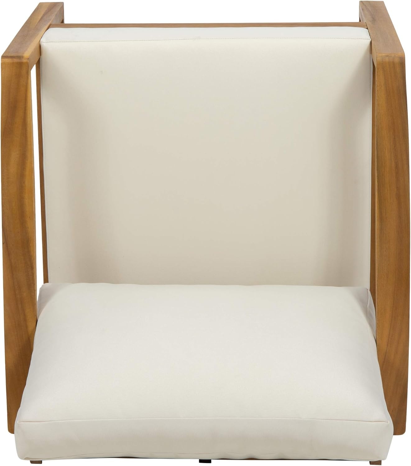 image:imageChristopher Knight Home Adolph Outdoor Acacia Wood Club Chairs with Water Resistant Cushions Teak and BeigeTeak and Beige