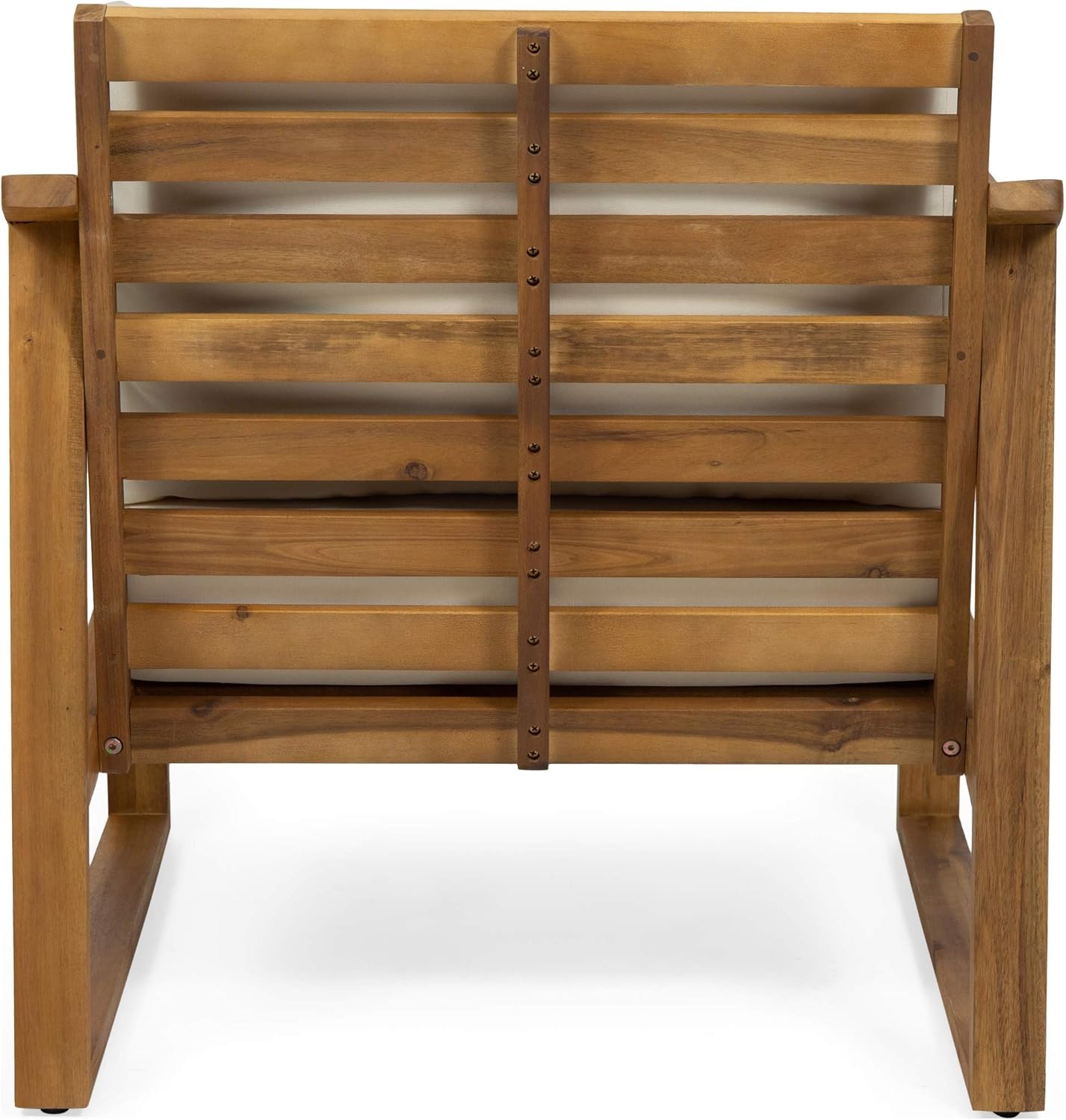 image:imageChristopher Knight Home Adolph Outdoor Acacia Wood Club Chairs with Water Resistant Cushions Teak and BeigeTeak and Beige