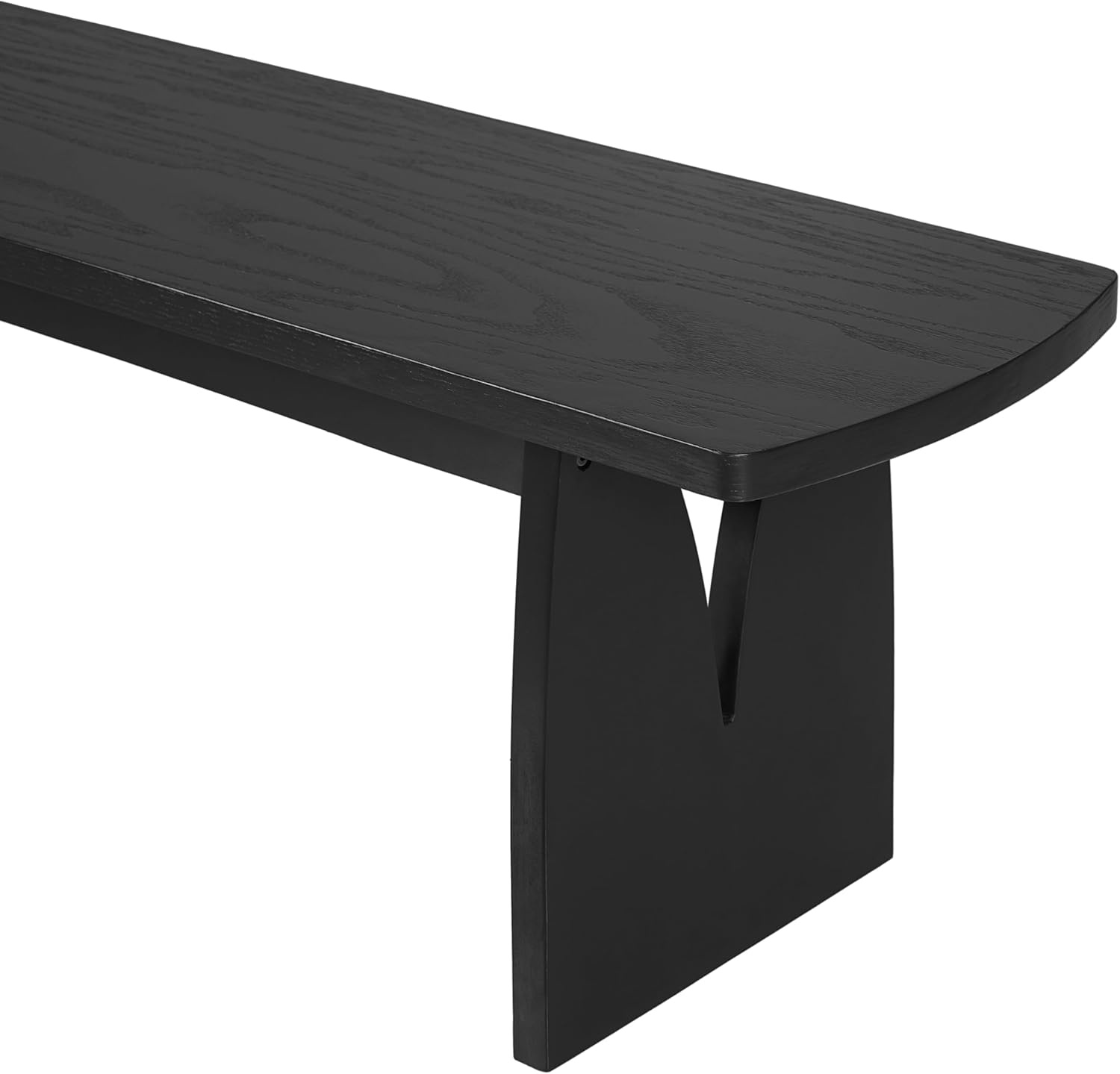 image:imageChristopher Knight Home 63 W Dining Bench Modern Farmhouse Entryway Bench Indoor Solid Wood Bench with Acacia Legs amp MDF Seat Long Bench for Dining Room Bedroom End of Bed Hallway 400 lbs Black