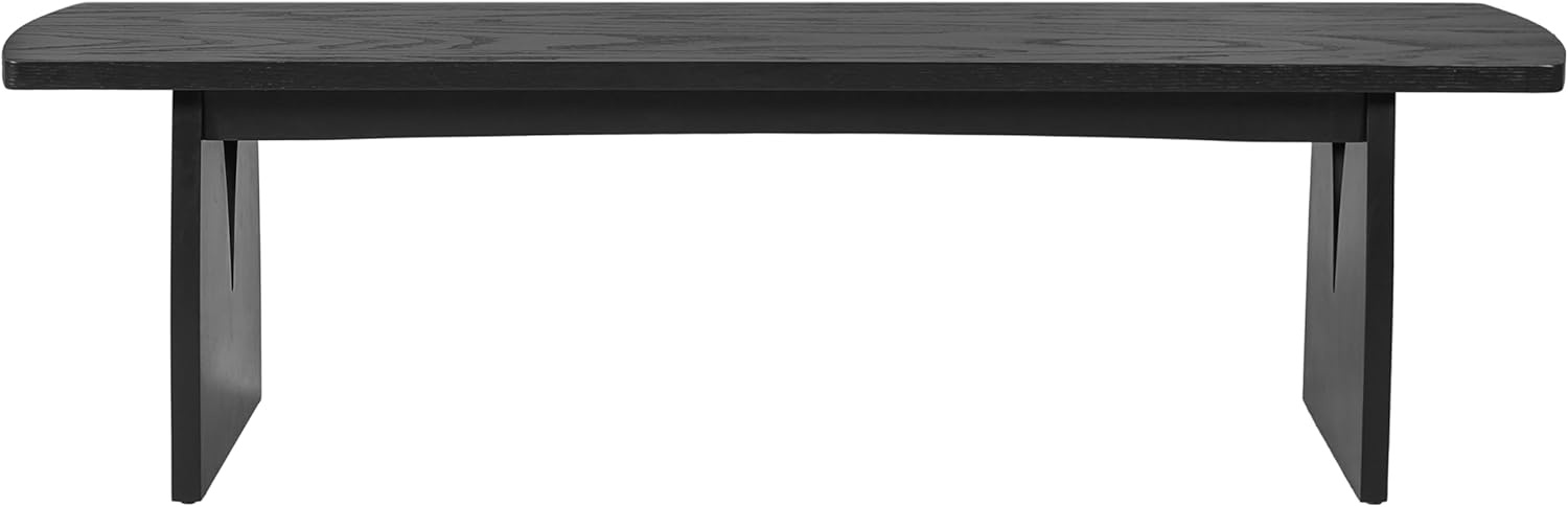 image:imageChristopher Knight Home 63 W Dining Bench Modern Farmhouse Entryway Bench Indoor Solid Wood Bench with Acacia Legs amp MDF Seat Long Bench for Dining Room Bedroom End of Bed Hallway 400 lbs Black