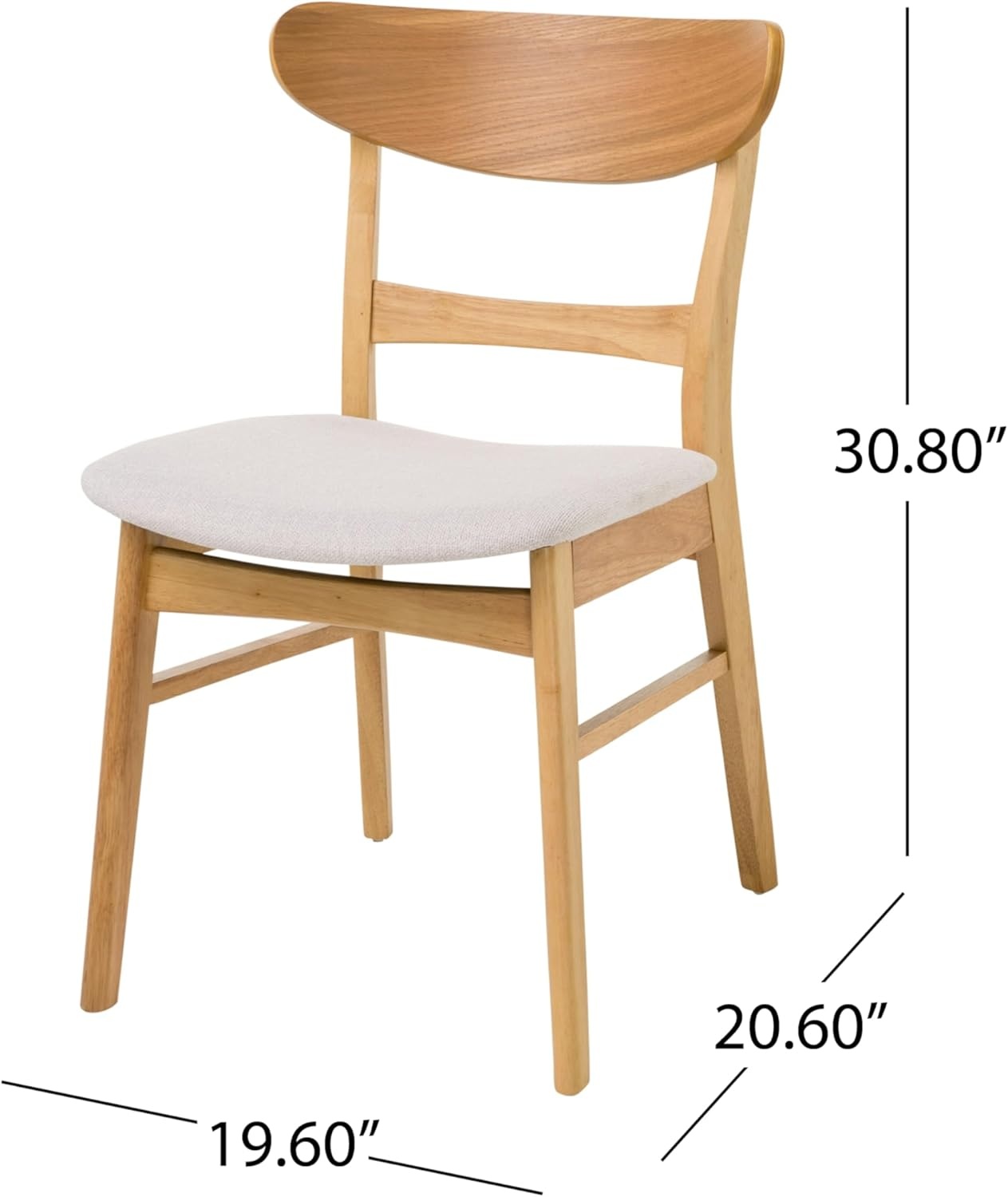 image:imageChristopher Knight Home Celia MidCentury Dining Chairs Set of 4 Upholstered Dining Room Chairs Comfy Seating Kitchen Side Chair Set Armless Accent Chair Set for Home Office NaturalLight Beige