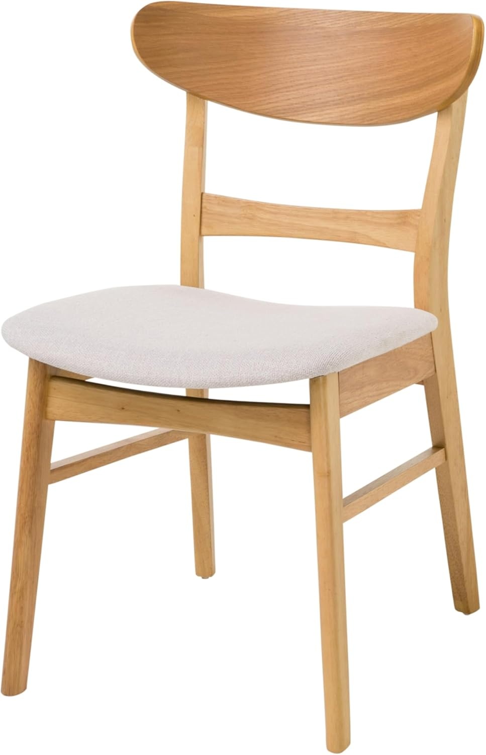 image:imageChristopher Knight Home Celia MidCentury Dining Chairs Set of 4 Upholstered Dining Room Chairs Comfy Seating Kitchen Side Chair Set Armless Accent Chair Set for Home Office NaturalLight Beige