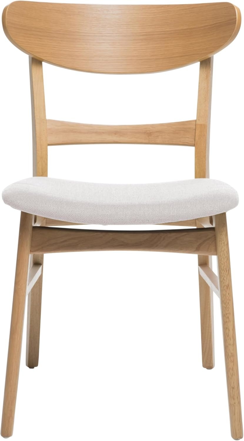 image:imageChristopher Knight Home Celia MidCentury Dining Chairs Set of 4 Upholstered Dining Room Chairs Comfy Seating Kitchen Side Chair Set Armless Accent Chair Set for Home Office NaturalLight Beige