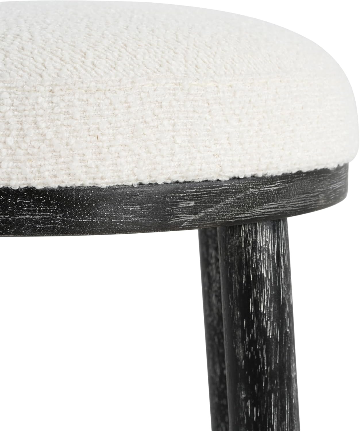 image:imageChristopher Knight Home Cora Counter Height Bar Stools Set of 4 Boucle Fabric Round Bar Stool for Kitchen Island Wooden Backless Dining Room Chair Counter Stool with Footrest NaturalBeigeBlackbeige