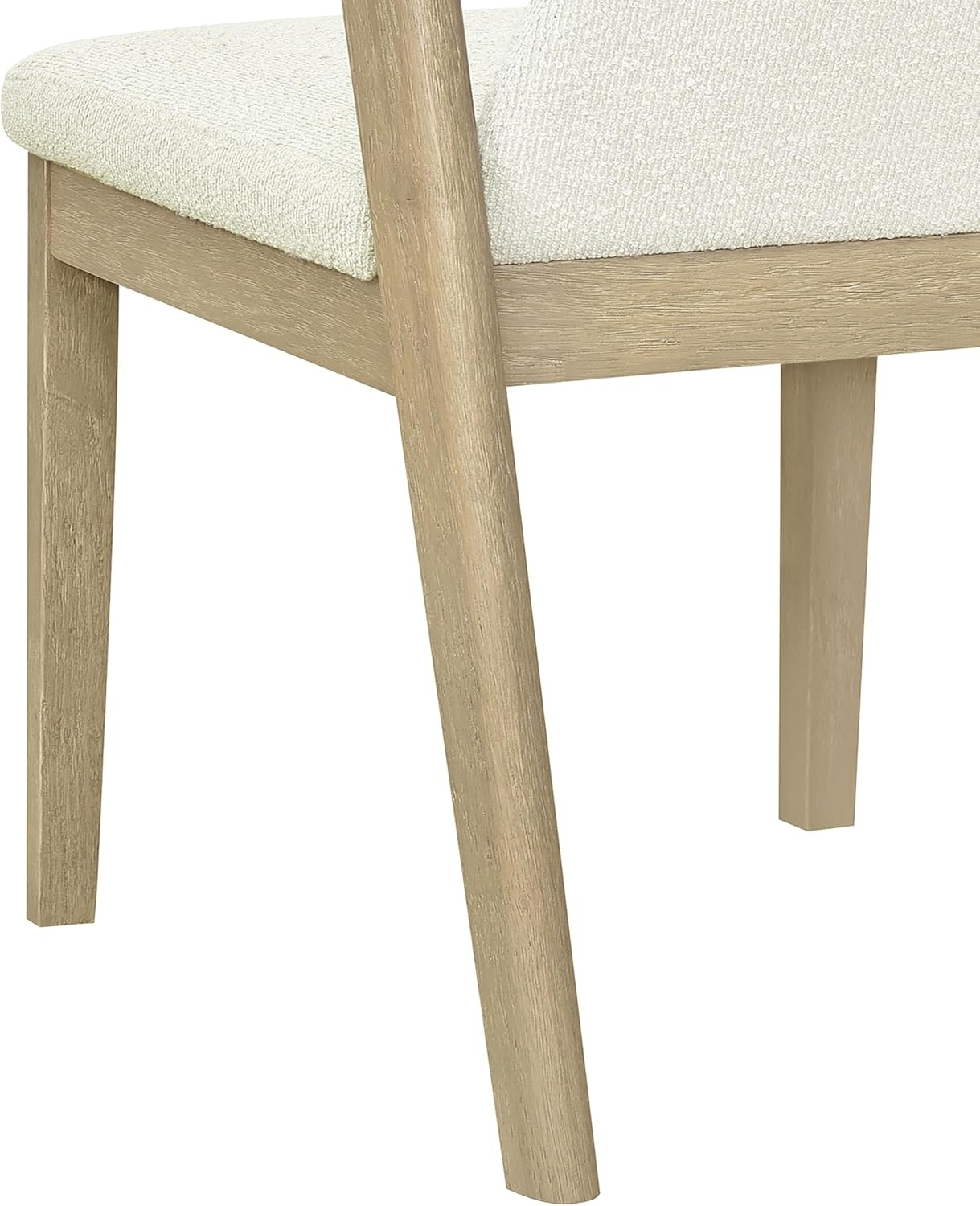 image:imageChristopher Knight Home Falei Boucle Upholstered Dining Chair Set of 2 Curved Backrest Kitchen Side Chair Wooden Armless Dining Room Chair Extra Seat for Living Room WalnutLight BrownNatural Ashbeige