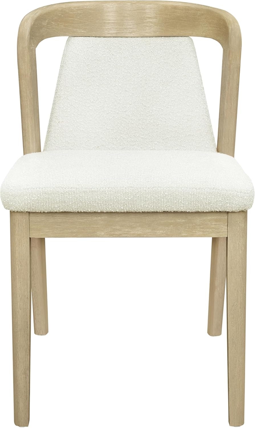 image:imageChristopher Knight Home Falei Boucle Upholstered Dining Chair Set of 2 Curved Backrest Kitchen Side Chair Wooden Armless Dining Room Chair Extra Seat for Living Room WalnutLight BrownNatural Ashbeige