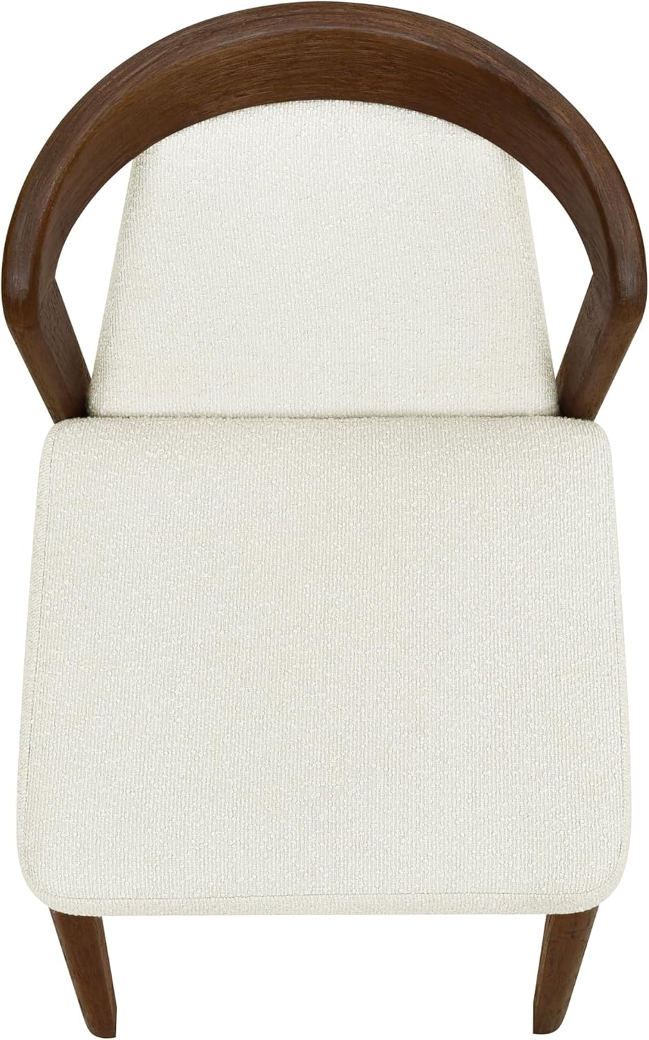 image:imageChristopher Knight Home Falei Boucle Upholstered Dining Chair Set of 2 Curved Backrest Kitchen Side Chair Wooden Armless Dining Room Chair Extra Seat for Living Room WalnutLight BrownWalnutbeige