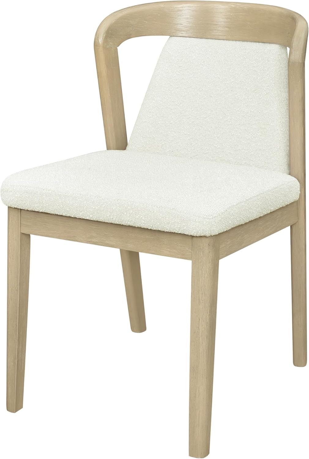 image:imageChristopher Knight Home Falei Boucle Upholstered Dining Chair Set of 2 Curved Backrest Kitchen Side Chair Wooden Armless Dining Room Chair Extra Seat for Living Room WalnutLight BrownNatural Ashbeige
